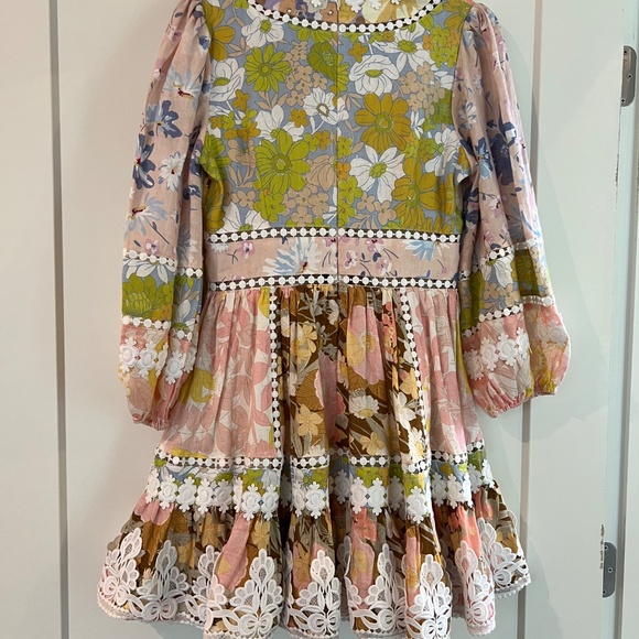 Zimmermann Pop Trimmed Mini Dress AU2/US 8 -- SEE MEASUREMENTS IN PICTURES!  :) - Picture 10 of 14
